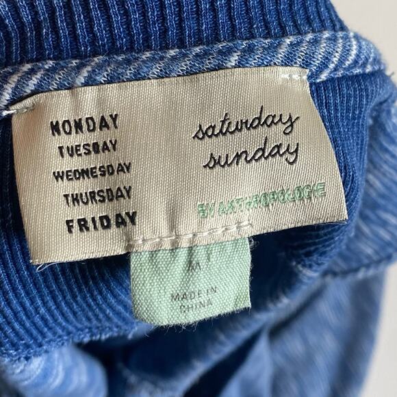 Anthropologie Saturday Sunday Blue Striped Sleeveless Maxi Dress Women’s Medium - Picture 8 of 10